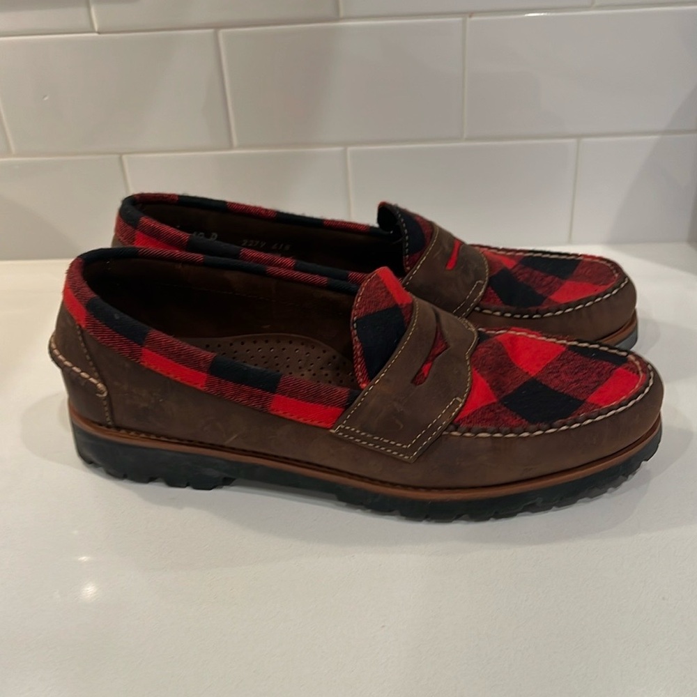 Weejuns by G.H.Bass & Co Women’s Or Men’s Plaid and Leather Loafers 10 D!
